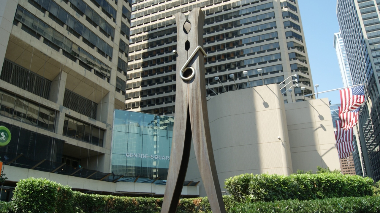 45-foot steel sculpture by Claes Oldenburg